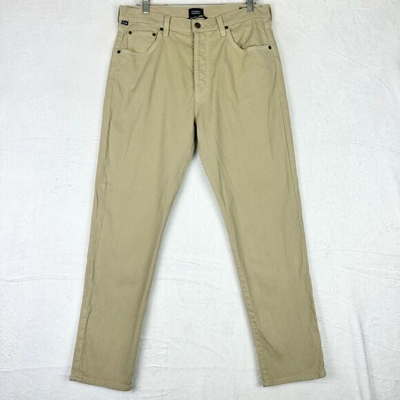 Citizens Of Humanity The Finn Corduroy Pants Mens Size 32x29 Khaki Tan Relaxed - Picture 1 of 7